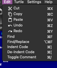 Edit Menu